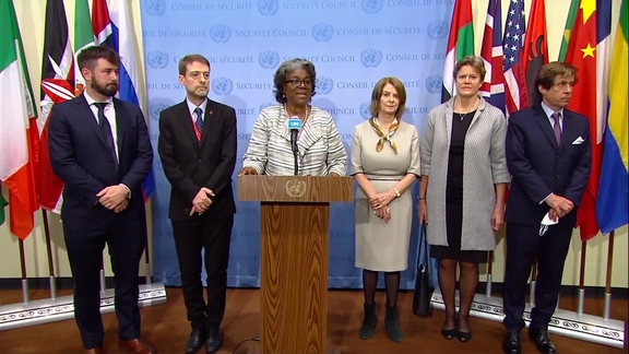 Albania, France, Ireland, Norway, the UK, and the US on Russia and Ukraine - Security Council Media Stakeout