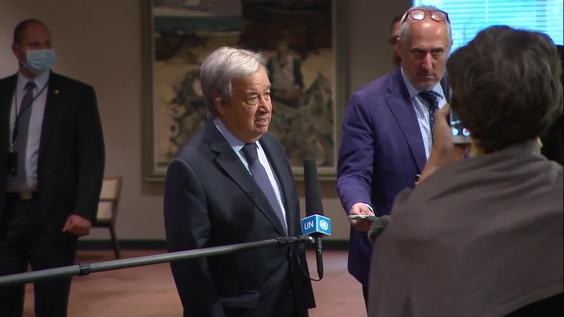 António Guterres (Secretary-General) on the situation in  Ethiopia and Ukraine - Security Council Media Stakeout