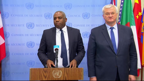 David Lammy (UK) and Andrii Sybiha (Ukraine) on Ukraine - Security Council Media Stakeout