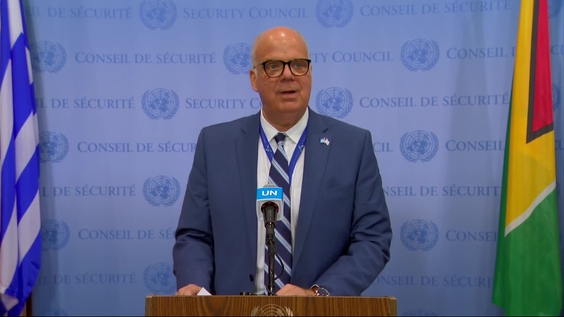 Evangelos Sekeris (Greece) on Damascus Church bombing  - Security Council Media Stakeout