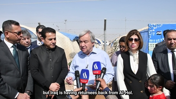 In Iraq, UN Chief praises repatriation of refugees from Al-Hol camp