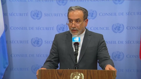 Seyed Abbas Araghchi (Iran) on The Situation in the Middle East, including the Palestinian Question - Security Council Media Stakeout