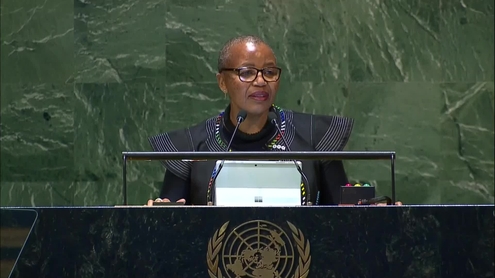 Mathu Joyini (CSW67 Chair) on the 2nd plenary meeting - Commission on the Status of Women, Sixty-seventh session (CSW67)