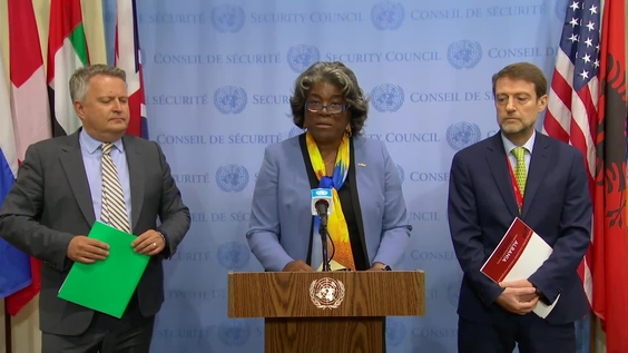 USA, Albania and Ukraine on Ukraine - Security Council Media Stakeout