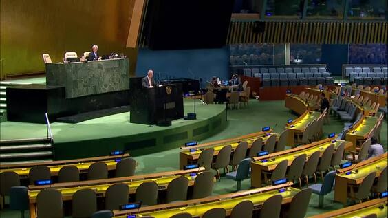Csaba Kőrösi (General Assembly President) at the General Assembly: 86th plenary meeting, 77th session