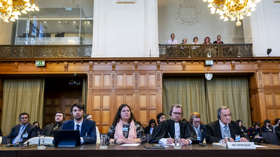 THE HAGUE – The International Court of Justice (ICJ) holds public hearings in the case Nicaragua v. Germany - oral argument of Nicaragua