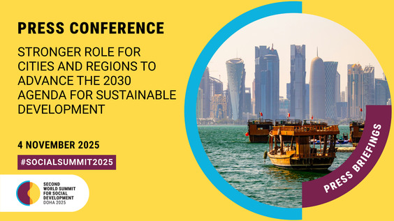 Press Conference: Stronger role for cities and regions to advance the 2030 Agenda for Sustainable Development
