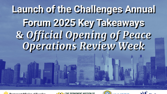 Inauguration of Peace Operations Review Week