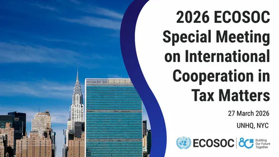 Special meeting on international cooperation in tax matters - Economic and Social Council, 12th plenary meeting, 2026 session