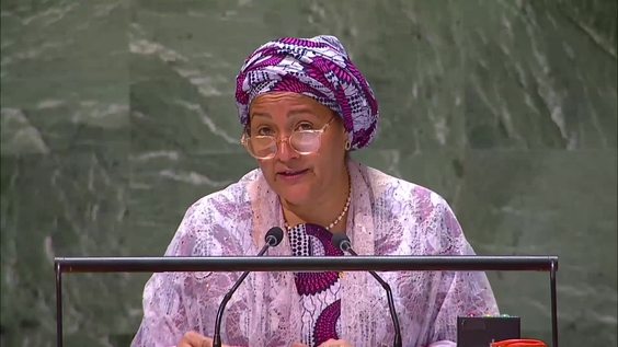 Amina J. Mohammed (Vicesecretaria General) en la segunda sesión plenaria del 57º período de sesiones de la Comisión de Población y Desarrollo