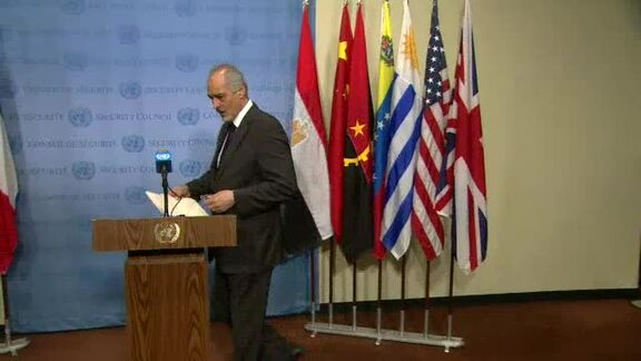 Permanent Representative of Syria Speaks to Press