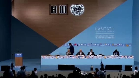 Item 10-Adoption of the final outcome of the conference, Habitat III, 8th plenary meeting
