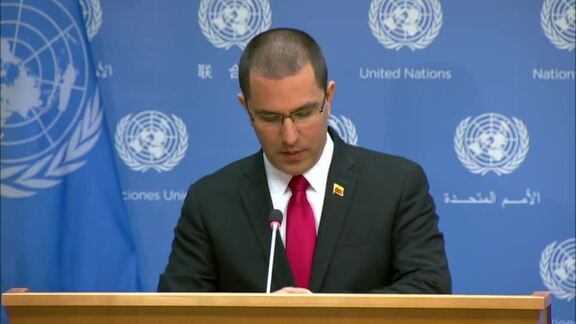 Minister for Foreign Affairs of Venezuela Briefs Press