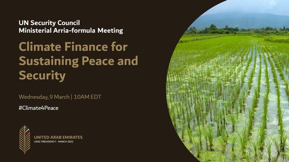(Part 1) Climate Finance for Sustaining Peace & Security - Arria formula