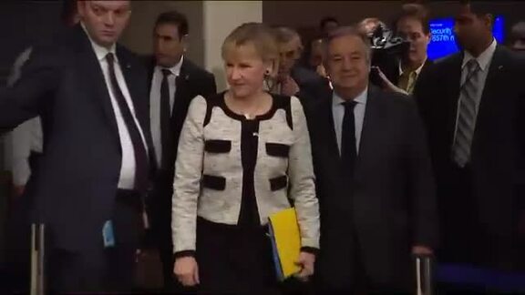 Secretary-General and Security Council President Brief Press