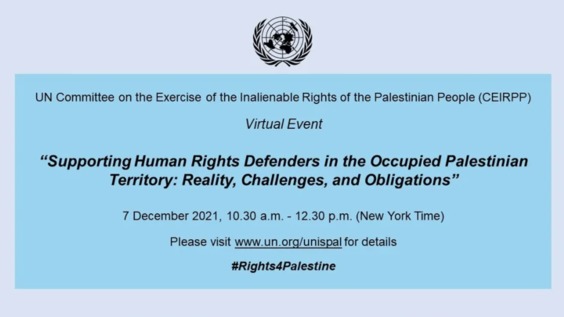 Michelle Bachelet, UN High Commissioner for Human Rights, on the Situation of Human Rights in the Occupied Palestinian Territory.