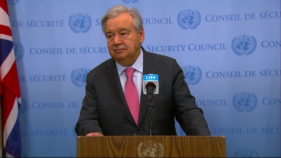 António Guterres, UN Secretary-General on the situation in Syria - Security Council Media Stakeout