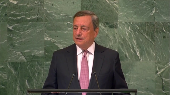 Italy - President of the Council of Ministers Addresses General Debate, 77th Session