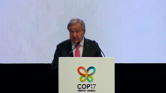 António Guterres (UN Secretary-General) at the opening of the Leaders' Summit on Biodiversity (COP 17)