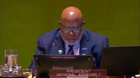 Dennis Francis (General Assembly President) at the Informal Dialogue on Building Global Resilience and Promoting Sustainable Development through Infrastructure Connectivity - General Assembly, Sustainability Week, 78th session