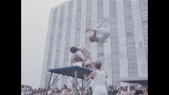 UN Secretary-General Meets Officials; Demonstration by Swedish Gymnastics Team