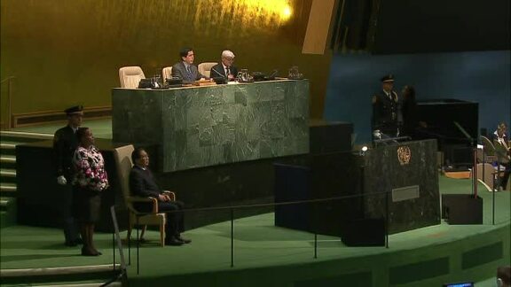 President of Lao Addresses General Assembly