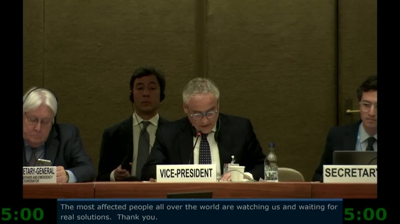 35th meeting of ECOSOC on Humanitarian Affairs Segment