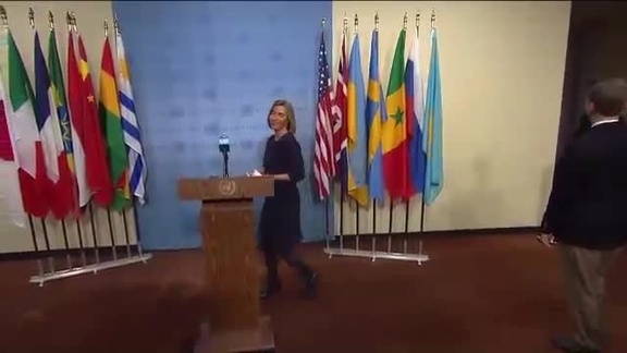European Union High Representative for Foreign Affairs Briefs Press