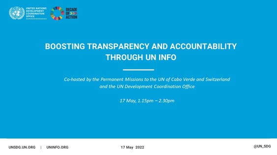 Boosting Transparency and Accountability through UN INFO