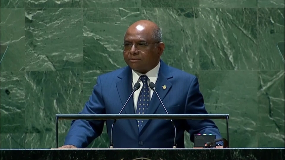 Abdulla Shahid (General Assembly President) on the Informal plenary meeting of the General Assembly to address the 40th Commemoration of UNLCOS, 76th session