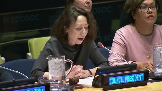 Marie Chatardová (ECOSOC President) on the role of youth in building sustainable and resilient urban and rural communities - Economic and Social Council (ECOSOC) Youth Forum 2018
