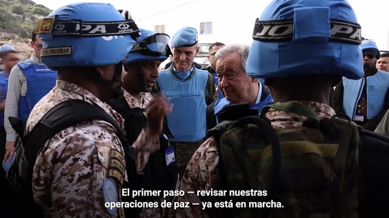 António Guterres (Secretario General) con motivo del  Día Internacional del Personal de Paz de la ONU 2025