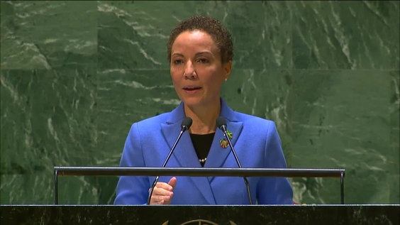 جامايكا - وزيرة الخارجية تخاطب المناقشة العامة، الدورة 78