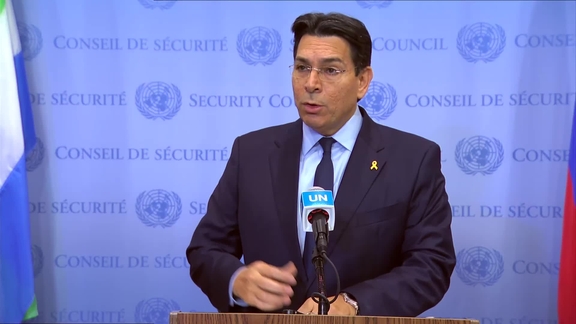 Danny Danon (Israel) on the situation in Gaza - Security Council Media Stakeout