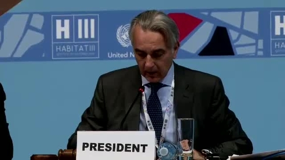 Sergio Amaya (Honduras), Habitat III, 7th plenary meeting