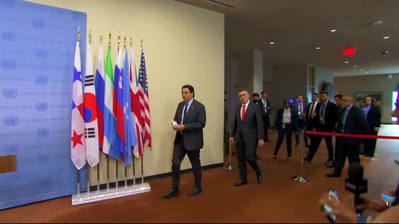 Danny Danon and Gideon Saar (Israel) on the situation in Palestine - Security Council Media Stakeout
