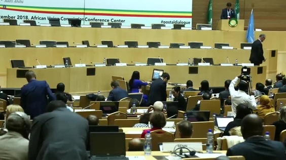 Pascal Clivaz (UPU) at the Closing Ceremony of the Ministerial Strategy Conference, UPU Second Extraordinary Congress (3-7 September 2018, Addis Ababa)