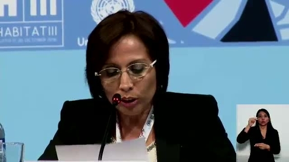 Professor of Education and Research of University of Pennsylvania, Habitat III, Closure Ceremony