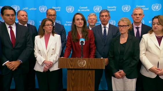 Oana-Silvia Ţoiu (Romania) on threats to international peace and security - Security Council Media Stakeout
