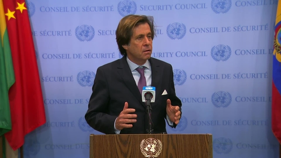 Nicolas de Rivière (France) on the Middle East - Security Council Media Stakeout