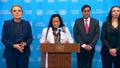 Leonor Zalabata (Colombia/Security Council President) on behalf of the Security Council members signatories of the Shared Commitments on Women, Peace and Security in the Central African Republic  - Joint Security Council Media Stakeout