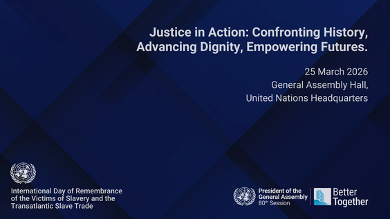 General Assembly: 75th plenary meeting, 80th session - International Day of Remembrance of Victims of Slavery and Transatlantic Slave Trade