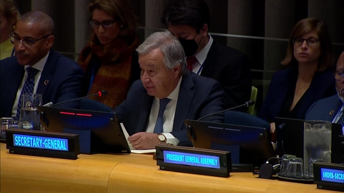 Antonio Guterres (UN Secretary-General) at the Briefing on the Pakistan floods pursuant to resolution 77/1 - General Assembly, Informal meeting, 78th session