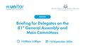(Part 2) Briefing for Delegates on the 81st General Assembly and Main Committees