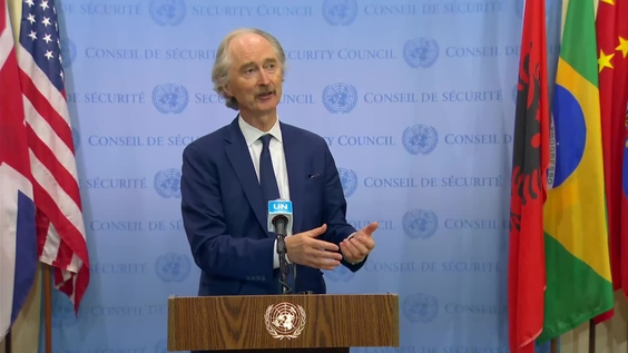 Geir Pedersen (Special Envoy for Syria) on the situation in the Middle East - Security Council Media Stakeout