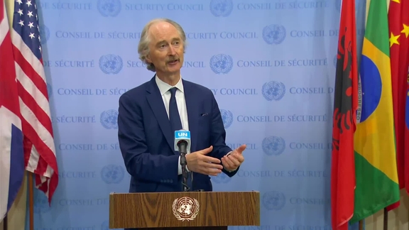 Geir Pedersen (Special Envoy for Syria) on the situation in the Middle East - Security Council Media Stakeout