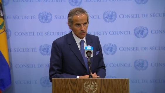 Rafael Grossi (IAEA) on threats to international peace and security - Security Council Media Stakeout