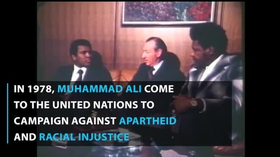 Muhammad Ali campaigns against apartheid (1978) | UN Web TV