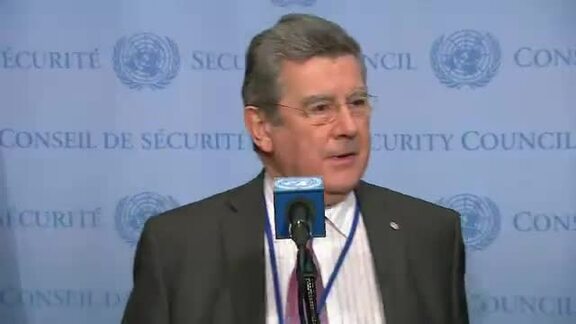 President of Security Council Speaks to Press on Syria