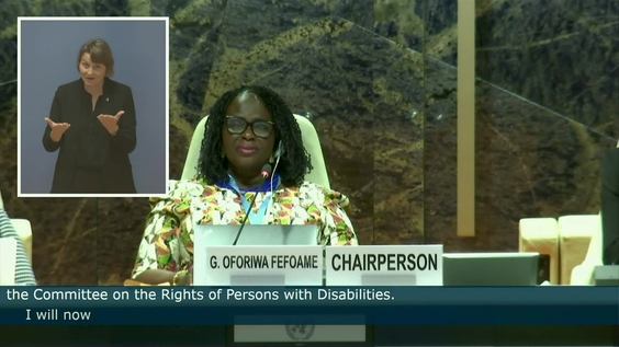688th Meeting, 29th Session, Committee on the Rights of Persons with Disabilities (CRPD)